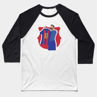 Messi No.10 Barcelona Iconic Celebration Baseball T-Shirt